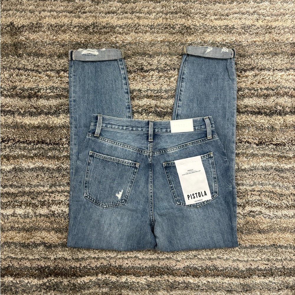 Pistola High Rise Relaxed Fit Jeans Sz 26 NWT | Pistola Presley High Rise Roller - Picture 13 of 13